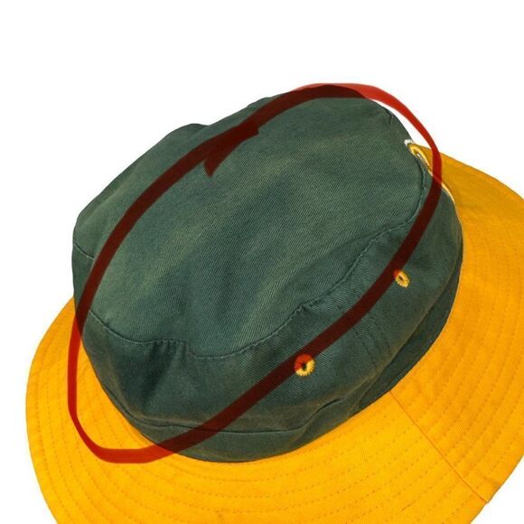 Vintage 90's Green Bay Packers Bucket Hat Green / Yellow XL-XXL - Picture 7 of 8